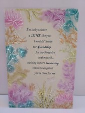 Beautiful Greeting Card Sister's Birthday nice sentiment 