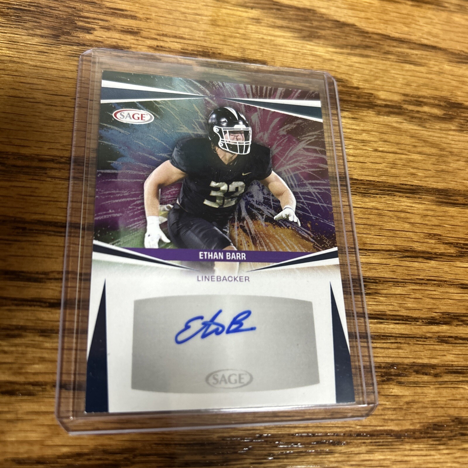 Ethan Barr 2025 SAGE Football Gold Auto rookie UCF