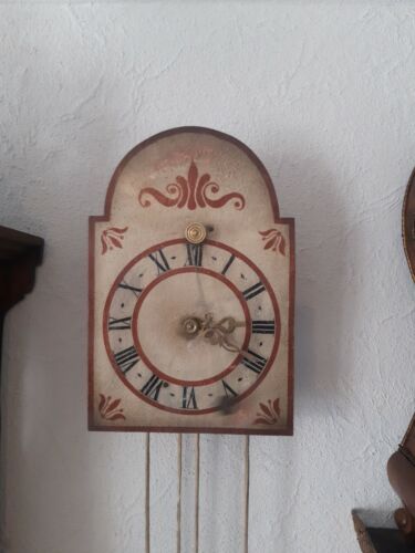 Antiguo reloj barroco de hierro alrededor de 1800, péndulo de cola de vaca  - Imagen 1 de 11