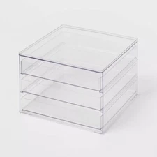 All Purpose 3 Drawer Storage: Acrylic Utility Bins, Universal Storage