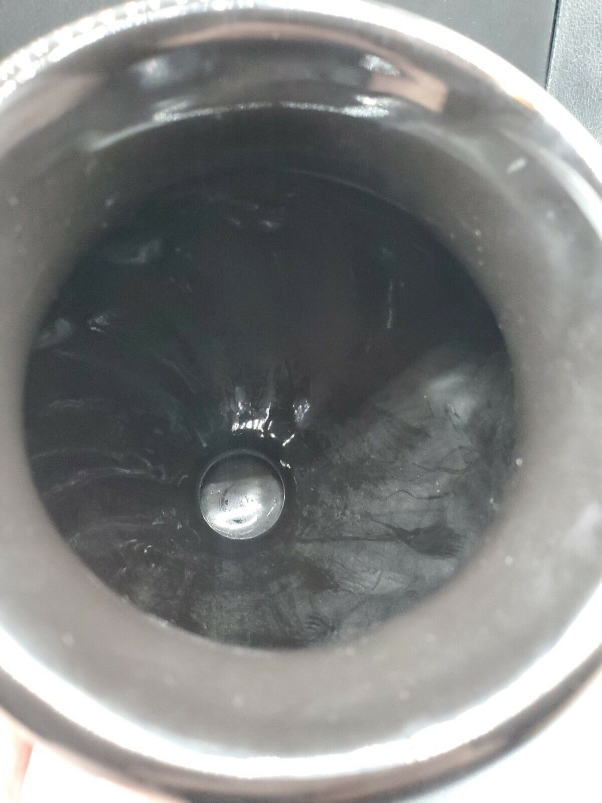 Vintage Black florist Haeger pottery vase 9" Tall