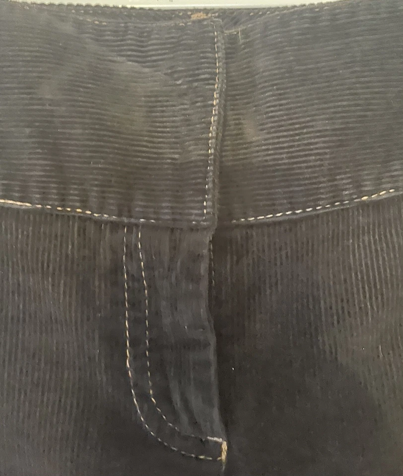 Pantalones de Pana Express Vintage Inspirados Bootcut Marrón Tiro Bajo Hipster Foto 3 de 4