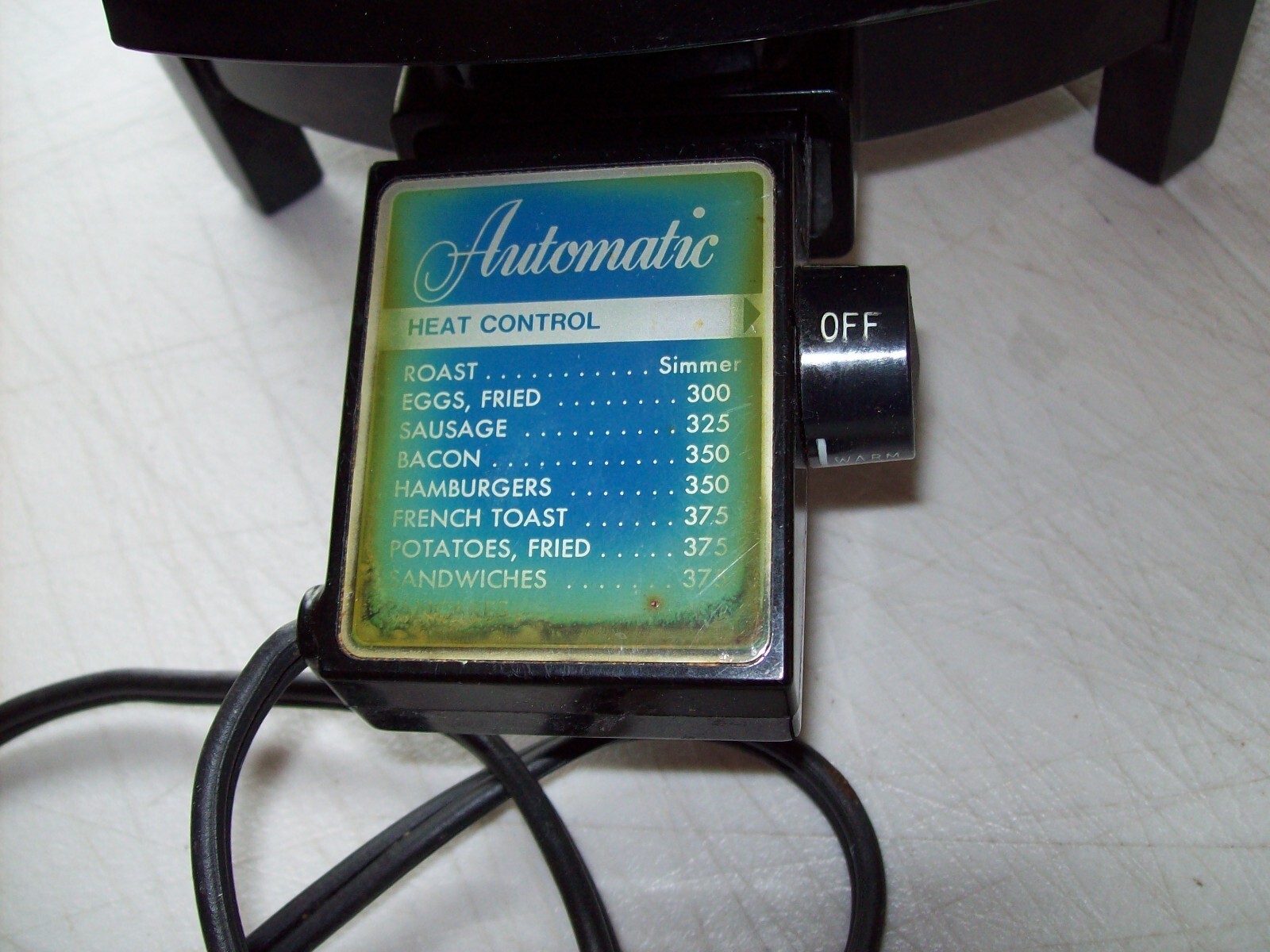 1978 West Bend Lifetime cookware 10" liquid core Electric Skillet