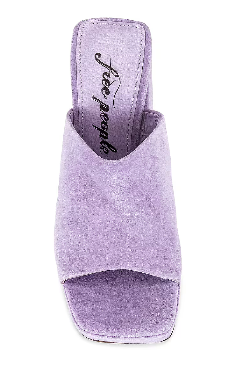 NEW 37.5 FREE PEOPLE Suede Platform Margo Mule African Violet