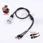 Heavy Duty Reverse Camera Trailer Cable Coil 5PIN to 2ch 4PIN Female Connectors