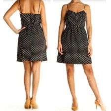 J.crew polka dot strappy silk dress, size 0 runs like xs/s or 4 timeless style.