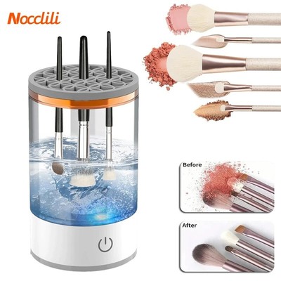 Automatic Electric Makeup Brush Cleaner with UV Sterilization, Portable Rotary