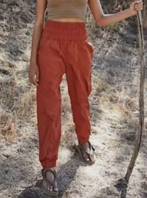 Pantalon Free People Movement Point Break - Taille XS Orange - Corde De Serrage - Relax Fit - Neuf