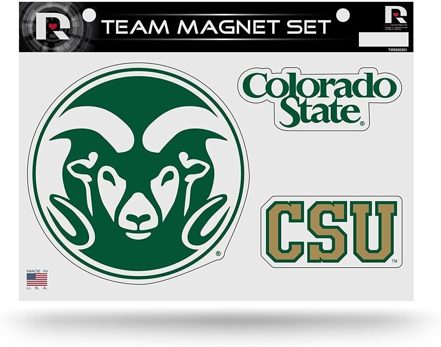 Colorado State University Rams Multi Magnet Sheet Shape Cut 8x11 Inch