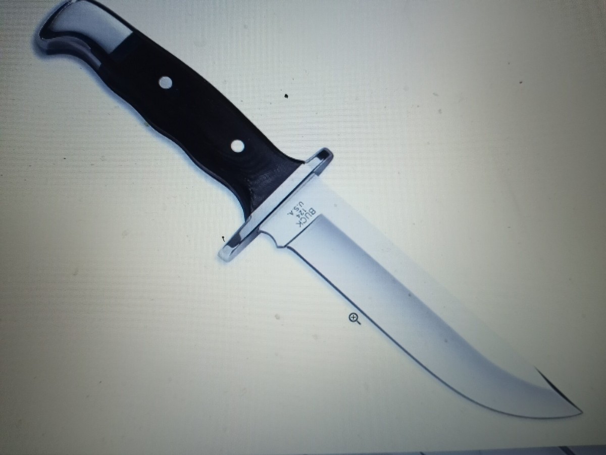 Couteau Fixe Vintage Buck USA 124 Frontiersman - Lame En Acier, Fourreau Inclus - Collector
