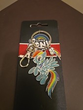 My Little Pony Rainbow Dash Hot Topic Stainless Steel Keychain Bioworld 2014 NEW