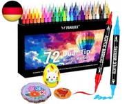 72 Farben Acrylstifte Set – Acrylmarker Mit Feiner Spitze Und Pinsel FüR Stoff,