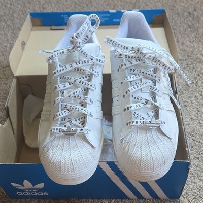 adidas Superstar White Lace-Up Low Top Sneakers Rubber Outsole FV3392