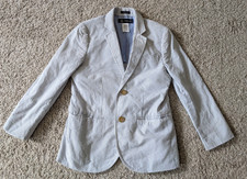Crewcuts Thompson blazer seersucker striped jacket J Crew youth boys 6-7
