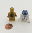 Lego Star Wars R2D2 and C-3PO Minifigures Astromech Droids sw0217 sw0161a