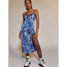 Urban Outfitters Audrey Lace Midi Dress Celestial Tarot Print Size Medium