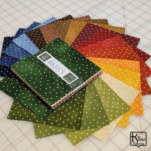 Quilting Cotton Fabric 5" Charm Pack Maywood Studio Basics Bountiful Polka Dots image 10