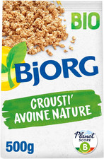 - Céréales Bio Crousti' Avoine Nature - Céréales Complètes - 500 G | Sans Huile