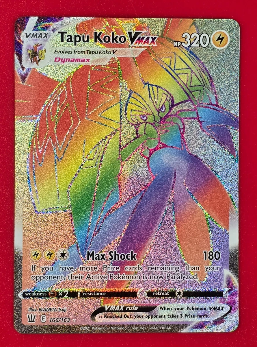 tapu koko vmax pokemon card value Amazon.com: Tapu Koko VMAX - 051/163 - Ultra Rare - Sword & Shield main image 0