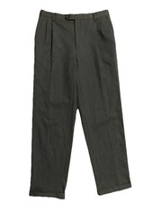 Joseph  Feiss 34x33 Charcoal Pleated 100 Wool Cuffed Dress Suit Pants Trousers