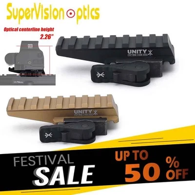 SUPERVISION-OPTICS Lastest Unity Tactical FAST Optics Riser for EOTech EXPS FST-ORF Black FDE