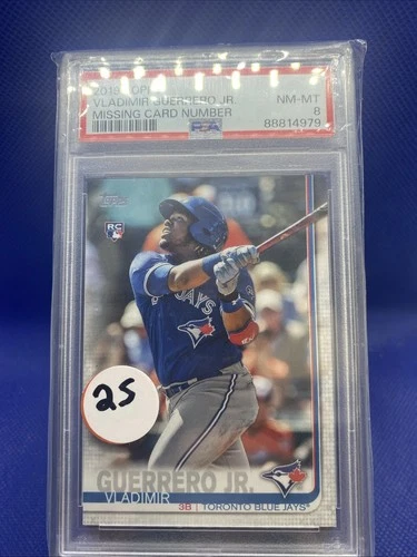 2019 Topps Series 2 - VLADIMIR GUERRERO JR. - NO NUMBER Rookie Card PSA 8