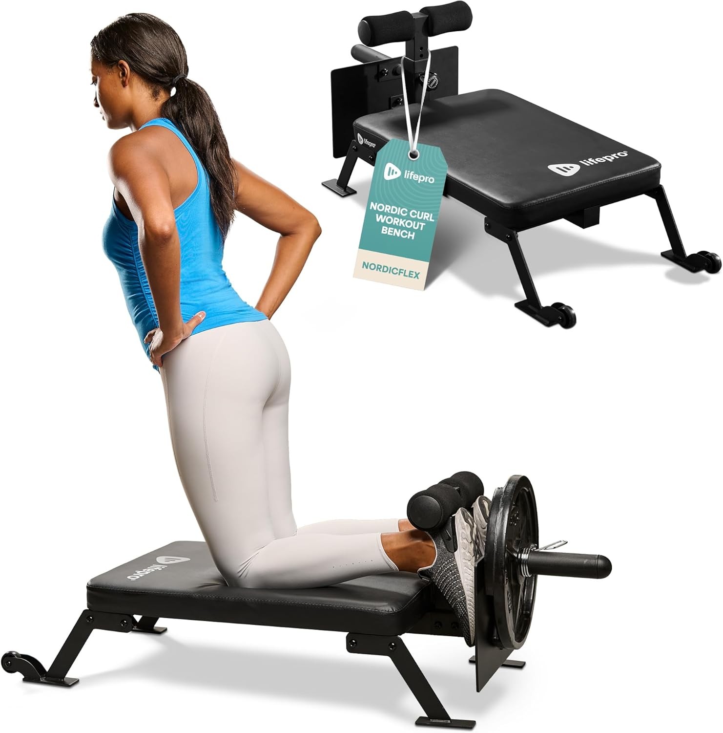 Lifepro Nordic Curl Bench &ndash; Hamstring Curl & Glute Machine for Home Gym Workout