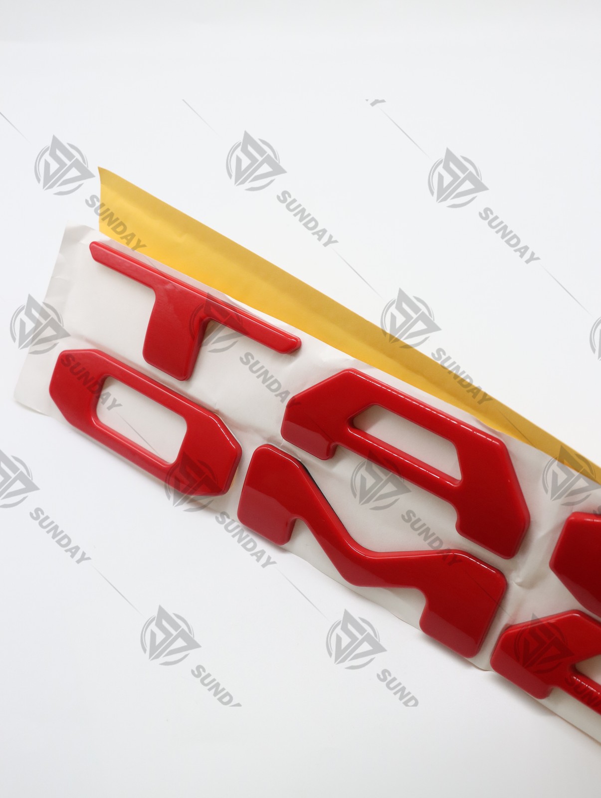 For 2024-25 Tacoma Tailgate Insert Emblem Letters Rear Trunk 3D Raised Gloss Red