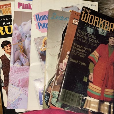Vintage 1970 s Knit Crochet Sew Booklets  Lot Of 8
