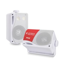 Pyle 3-Way Indoor  Outdoor Box Speaker System - 3.5" 200 Watt Comp... Fast Ship