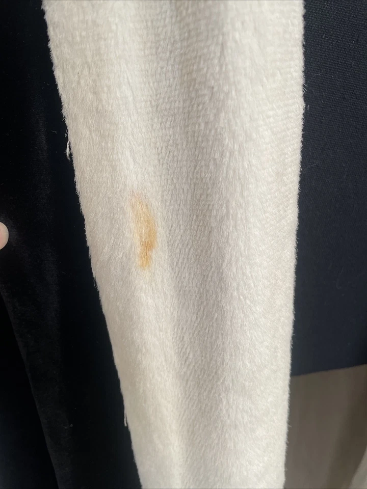 Старинный винтажный 1930-х черный вискоза бархата с капюшоном Opera пальто плащ меха с подкладкой - Изображение 3 из 4