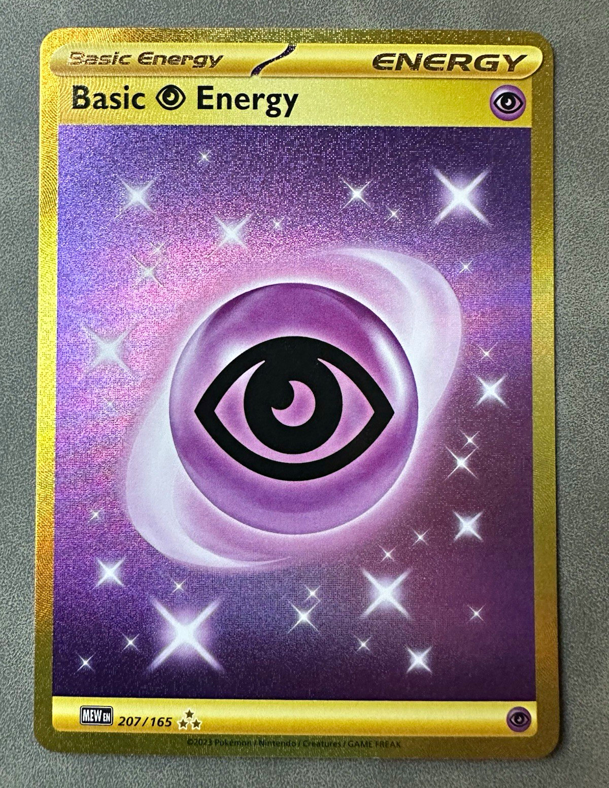 Pokemon Co. Basic Psychic Energy Hyper Rare Secret Holo SV 151 207/165 2023
