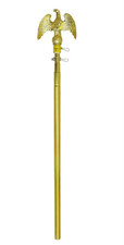 8ft - Eagle Top Gold Aluminum Indoor Flag Pole Pole Only 