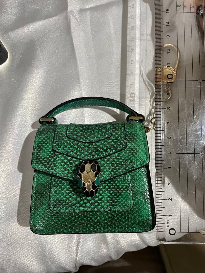 BVLGARI Serpenti Micro Bag Green Python Pattern S… - image 6