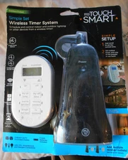 myTouchSmart 35167 Simple Set Indoor Outdoor 2-Outlet Wireless Timer System NEW