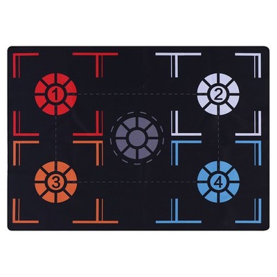 2.5mm Basketball Training Mat Non-Slip Rubber Pace Basketball Control 94x67cm