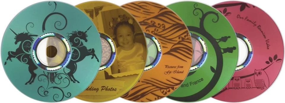 6 Stück ☆ LightScribe DVD Rohlinge ☆ Color - 6 Farben ☆ Markenware von Primeon - Bild 3 von 4