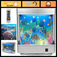 Mini Aquarium Motion Fish Tank Lamp - Artificial Tropical Night Light with Movin