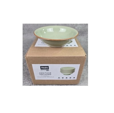 6 kleine flache Schalen Denby Heritage Orchard - grün - 13 cm Durchmesser