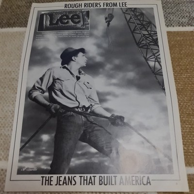 Vintage LEE JEANS ADVERT 1986 LOUDNESS LIGHTNING STRIKES A4 POSTER KERRANG