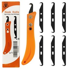 Hook Blade Utility Knife, Golf Grip Removal Tool Hook Knife with Blades for Regr