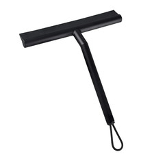 Silicon Shower Squeegee with Hook 9 Inch Window Glass Scraper Black Bathroom UK*