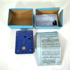 Meccano No 1 Clockwork Motor  Boxed Liverpool England With Instructions Blue