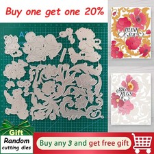 Ornamental Poppies Cutting Dies DIY Scrapbooking Embossing Paper Crafts Stencils