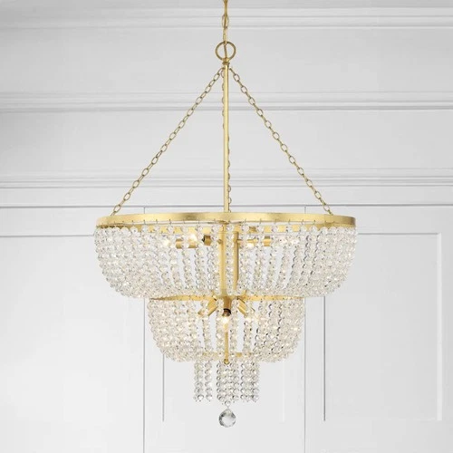 Crystorama Rylee 24 3/4" Wide Antique Gold Chandelier - Picture 1 of 6