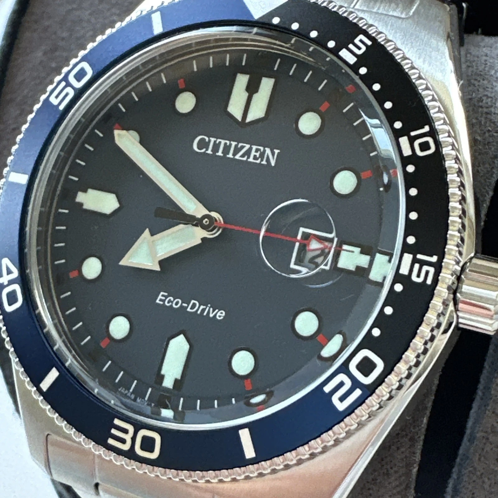 Citizen Men's Eco-Drive Calendar Silver Stainless Steel Watch 43 MM AW1761-89L