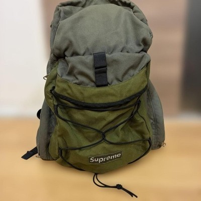スケートボード 00s old Supreme backpack bag made in USA 90s Supreme Backpack Olive USA Made Rare Vintage Skate Nylon Used