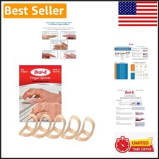 Size 7 Oval-8 Finger Splints - 5 Count, Lightweight  Waterproof for Comfort