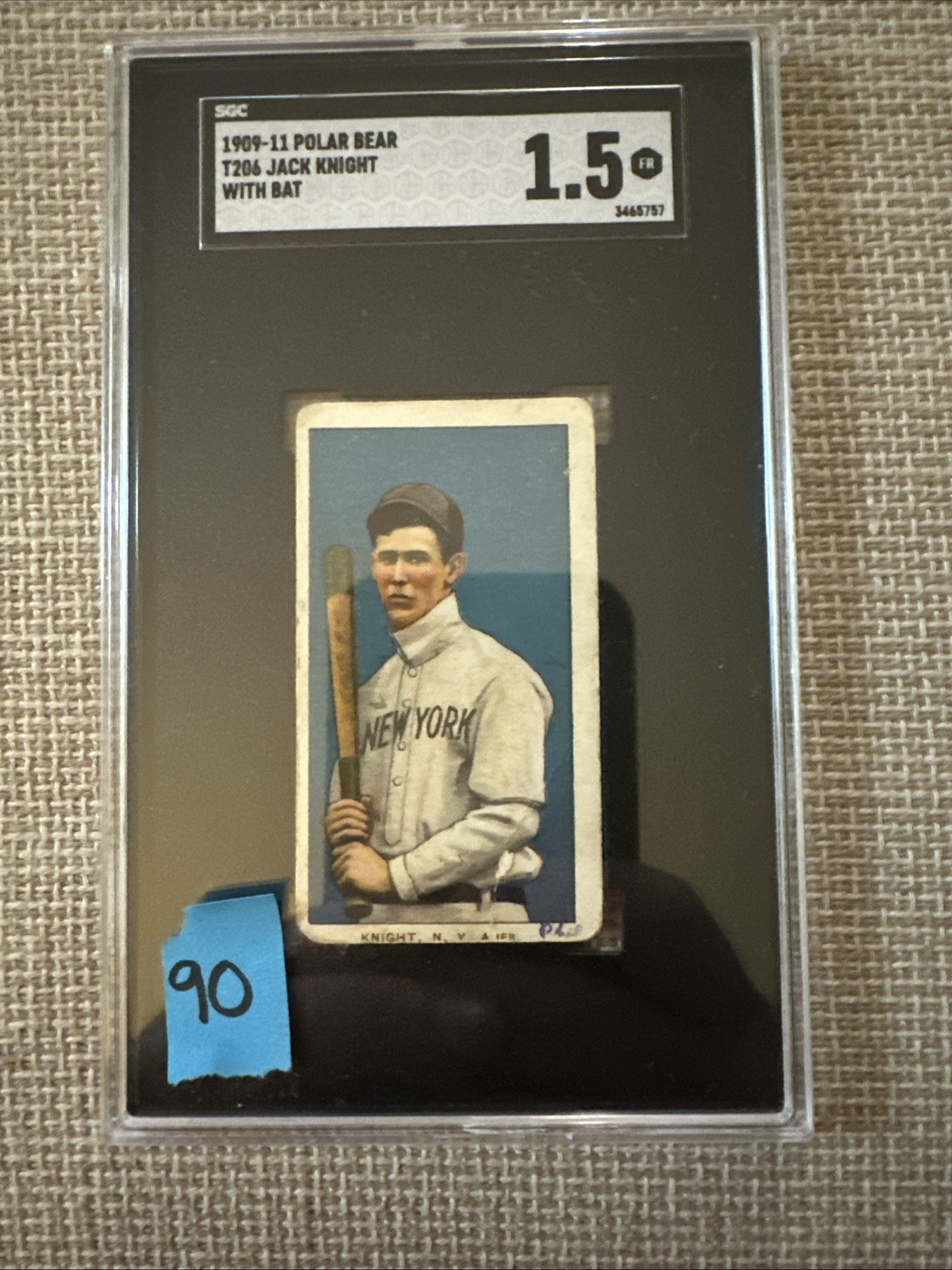 1910 Polar Bear Cigarettes (T206) SGC 1.5 Jack Knight With Bat