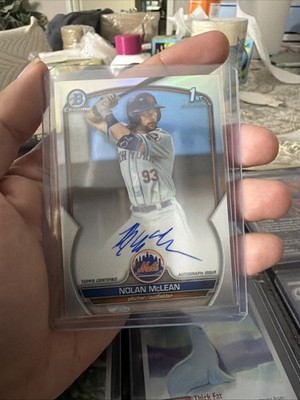 2023 Bowman Draft - Chrome Prospect Autographs Nolan McLean #CDA-NM (AU, RC)